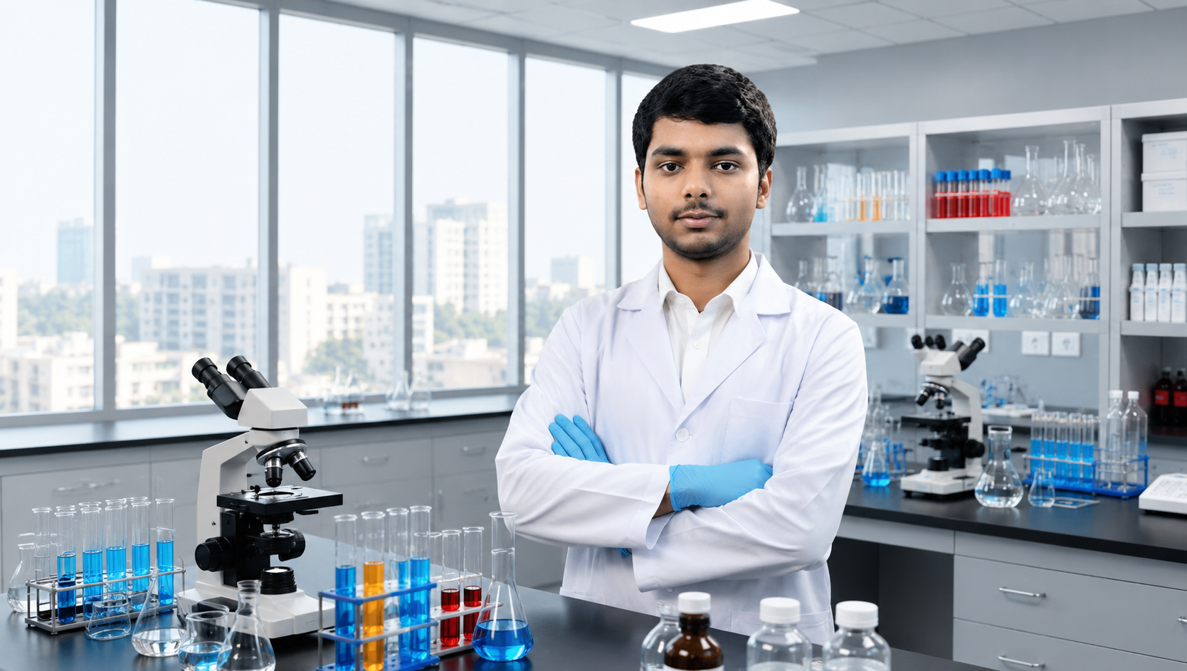 Harsh Ranjan — Founder of Samarpan, in the research lab